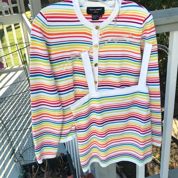 Beautiful Multi-Colors 2 Piece Sweater Set by Colette Mordo for Sadimara - Picture 2 of 8